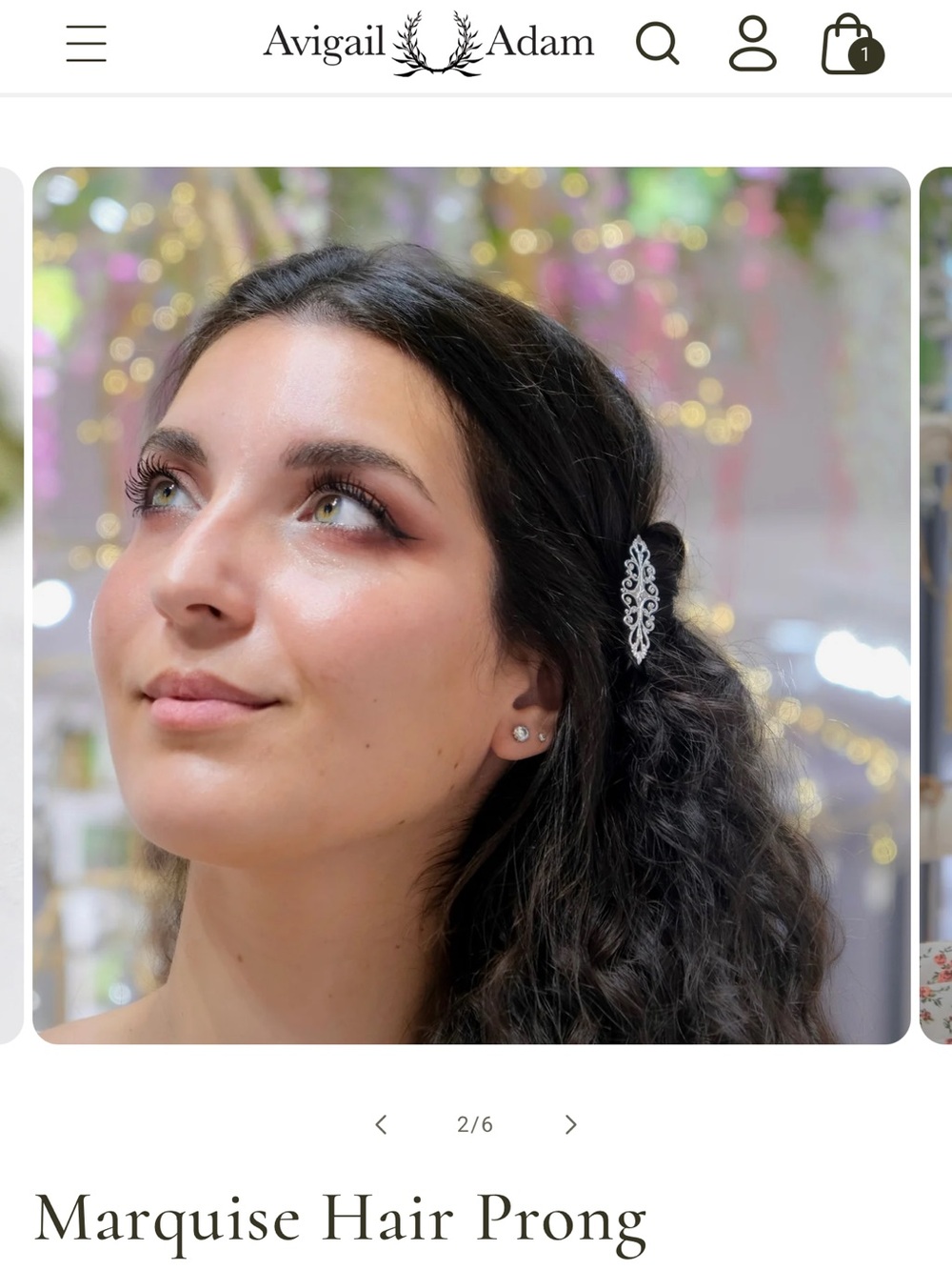 Marquise Hair Prong - Rose Gold Avigail Adam